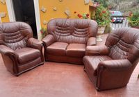 Vendo conjunto 3 sofas em pele... CLASSIFICADOS Bonsanuncios.pt
